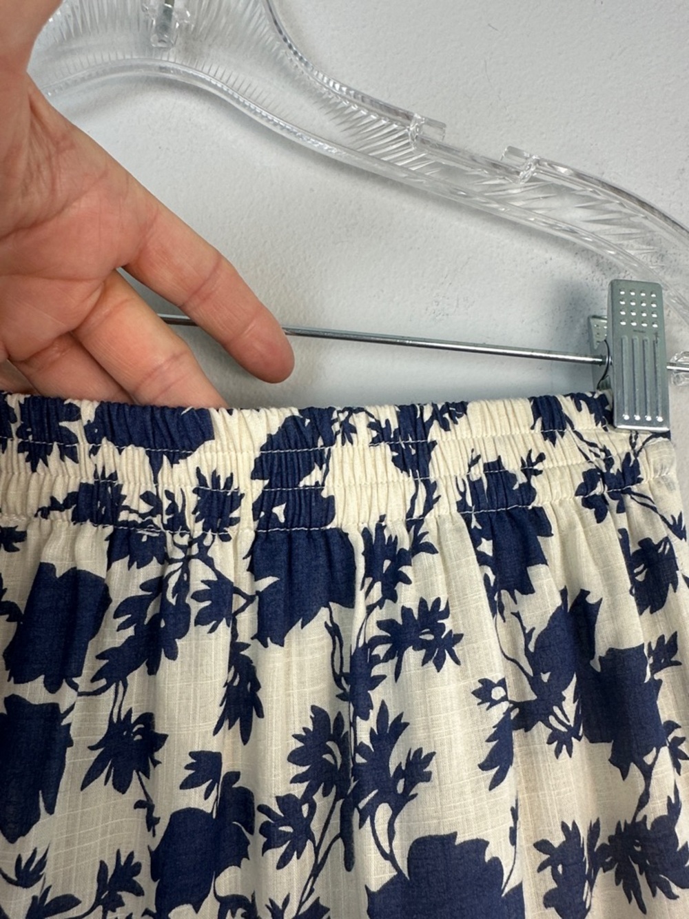 The GREAT. The Boating Skirt Autumn Leaf Floral Cotton Lined Blue Small Feminine - Picture 12 of 16
